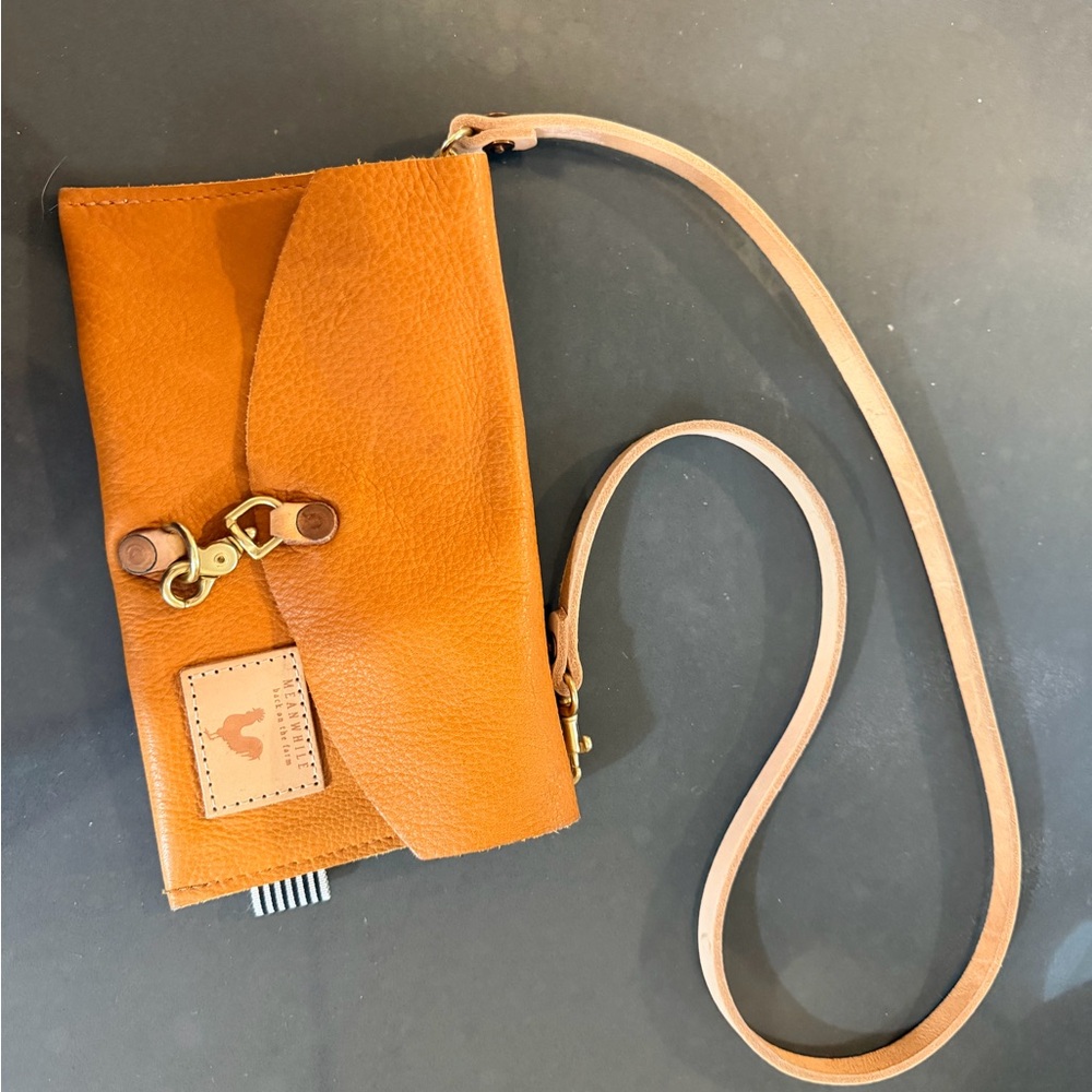 Meanwhile back on the farm Tan Leather Crossbody Bag